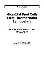 Abstracts from Microbial Fuel Cells: First International Symposium