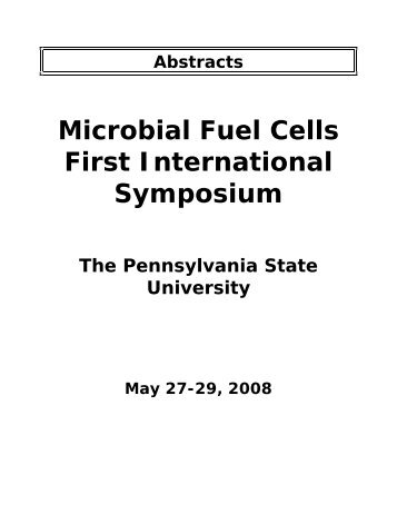 Abstracts from Microbial Fuel Cells: First International Symposium