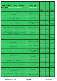 DOCUMENTARI in DVD per REGIA - Mediateca Toscana