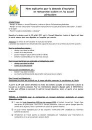 Note explicative pour la demande d'inscription en ... - Istres