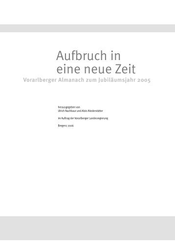 Werner Bundschuh, Vom Wandern und Ankommen (PDF) - Vorarlberg