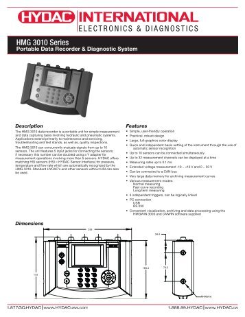 Download HMG 3010 Data Sheet - HYDAC USA