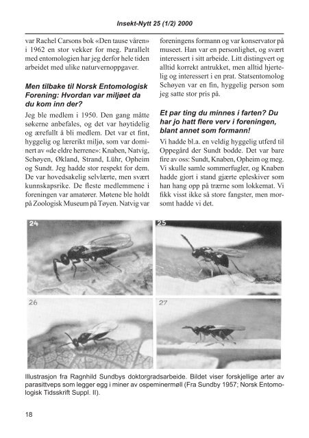 Insekt-Nytt Ã¢Â€Â¢ 25 - Norsk entomologisk forening