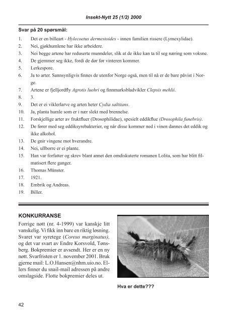 Insekt-Nytt Ã¢Â€Â¢ 25 - Norsk entomologisk forening