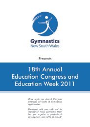 Information Booklet - Gymnastics New South Wales