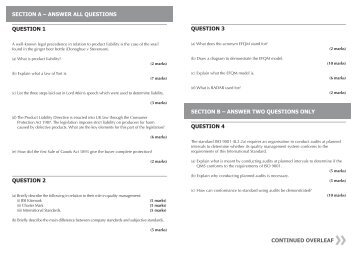 C3 January 2012 Exam Paper - Chartered Quality Institute