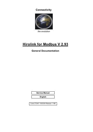 Hirolink for Modbus V 2.93 General Documentation