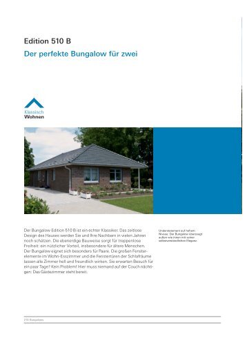 Der perfekte Bungalow fÃ¼r zwei Edition 510 B - Viebrockhaus