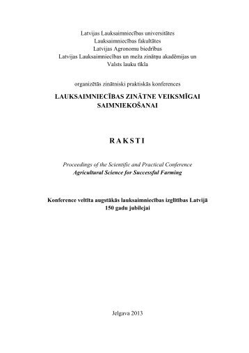 krÄuma (proceedings) pdf - Latvijas LauksaimniecÄ«bas universitÄte