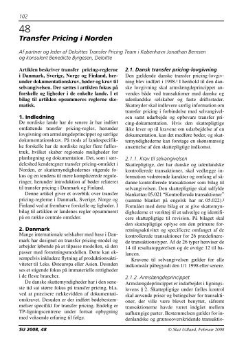 Transfer Pricing i Norden - Skatteetaten