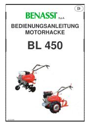 Bedienungsanleiutng motorhacke - Benassi.Eu