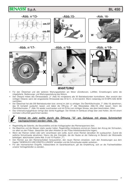 Bedienungsanleiutng motorhacke - Benassi.Eu