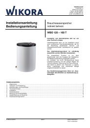 Thermenspeicher WBO T - Wikora GmbH
