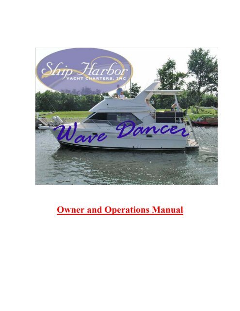 Owner and Operations Manual - Ship Harbor Yacht Charters