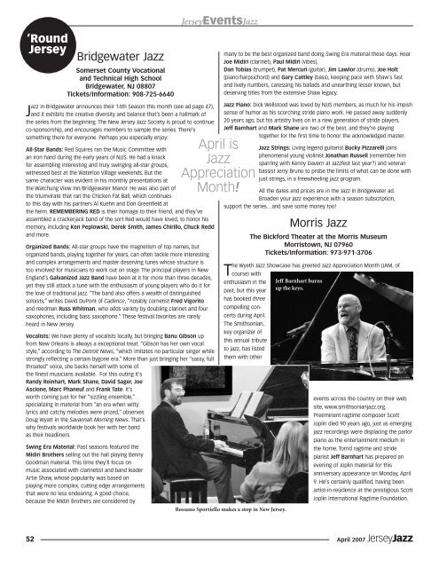 Jazzfest facts, hot off the press. - New Jersey Jazz Society