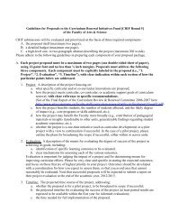 Guidelines for CRIF Proposals - the Faculty of Arts & Science ...