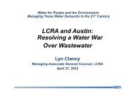 LCRA and Austin: Resolving a Water War Over Wastewater