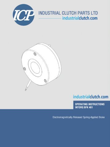 Intorq BFK461 - Manual PDF - Industrial Clutch Parts Limited