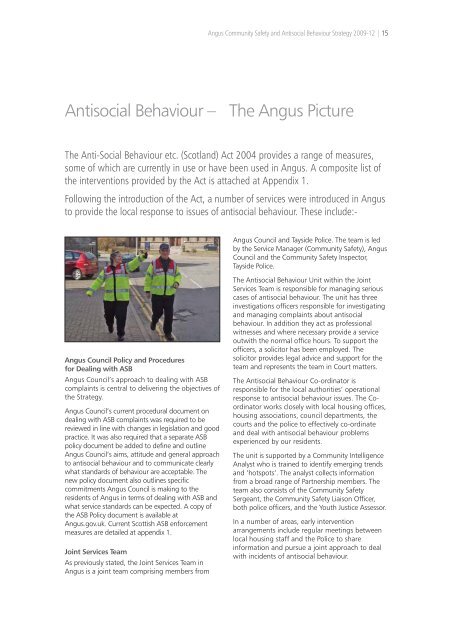 Angus Community Safety and Antisocial Behaviour ... - Angus Council