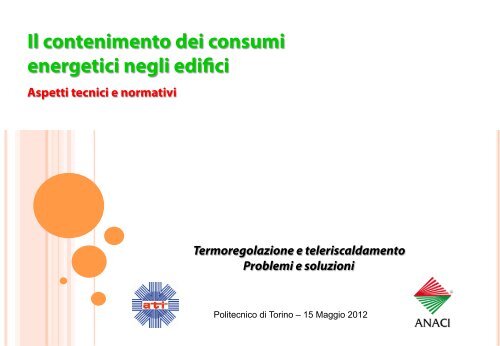 Il contenimento dei consumi energetici negli edifici - Studio Fasano