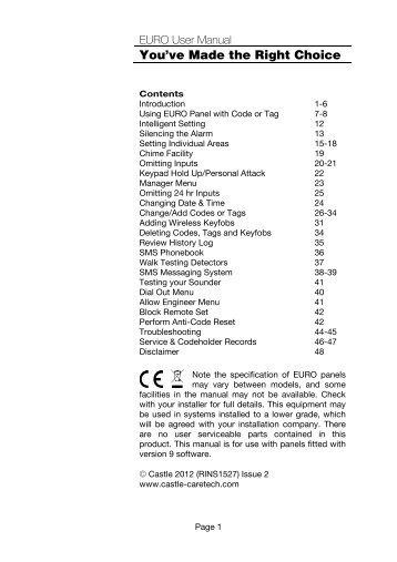 User Manual - Castle Care-Tech