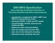 GRI-GM19 Specification - The Geosynthetic Institute