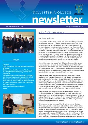 newsletter - Killester College