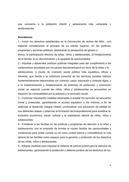 Documento de la VII Cumbre Iberoamericana de Ministros, Ministras ...