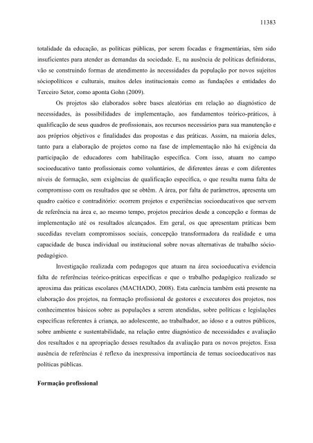 pedagogia social no brasil: polÃ­ticas, teorias e prÃ¡ticas em construÃ§Ã£o