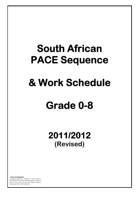 South African South African PACE Sequence Sequence Sequence ...