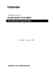 B-SX6T/SX8T-TS12-QM-R Key Operation ... - Toshiba Tec Italia