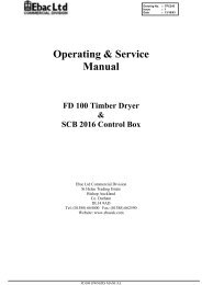 Operating & Service Manual - Ebac Industrial Products Limited