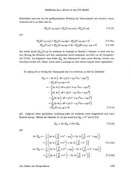 Einführung des Omega - Mesons in das N ambu-J ona-Lasinio Modell