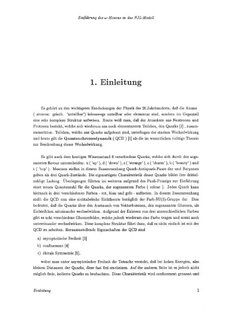 Einführung des Omega - Mesons in das N ambu-J ona-Lasinio Modell