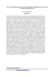 Alcune considerazioni sull'utilizzo della break-even analysis in ...