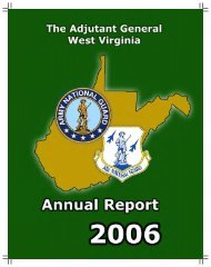 2006 WVNG Annual Report PDF - West Virginia Army National Guard