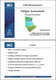 Fatigue Assessment - IACS