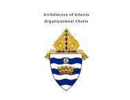 Archdiocese of Atlanta Organizational Charts