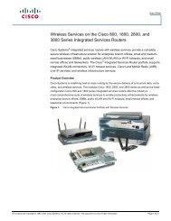 Wireless Services on the Cisco 800, 1800, 2800, and 3800 Series ...