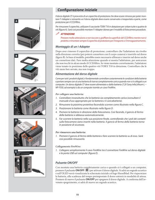 Manuale d'uso - Hasselblad