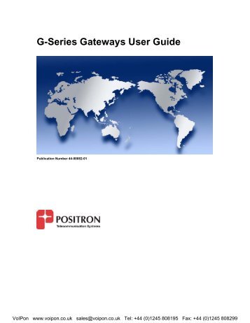 Positron G-Series User Manual (PDF)