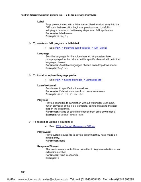 Positron G-Series User Manual (PDF)