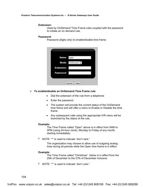 Positron G-Series User Manual (PDF)