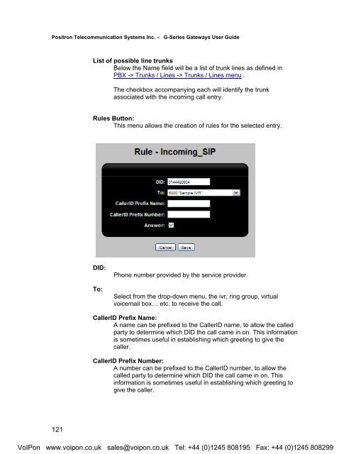 Positron G-Series User Manual (PDF)