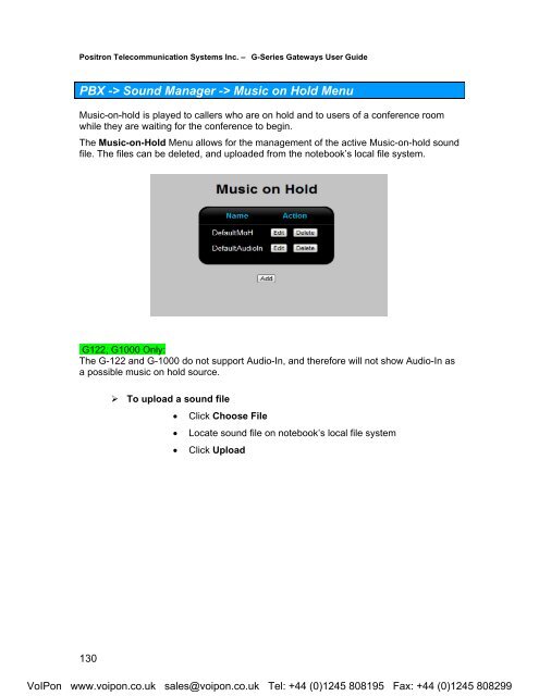 Positron G-Series User Manual (PDF)