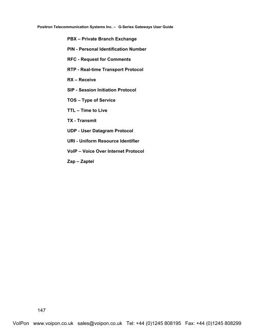 Positron G-Series User Manual (PDF)