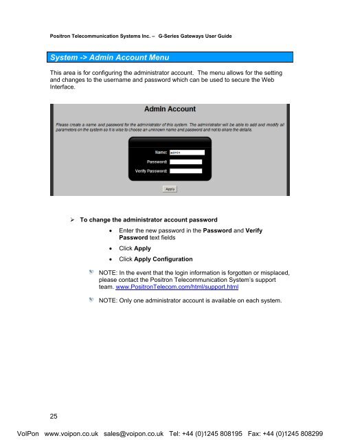 Positron G-Series User Manual (PDF)