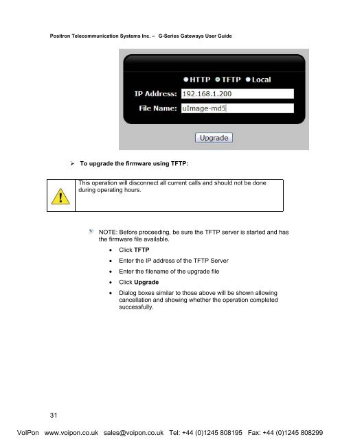 Positron G-Series User Manual (PDF)