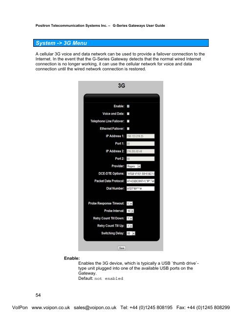 Positron G-Series User Manual (PDF)