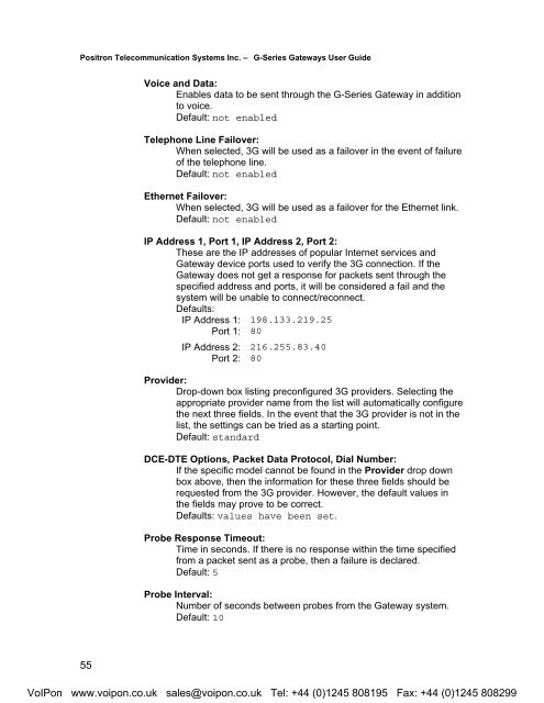 Positron G-Series User Manual (PDF)